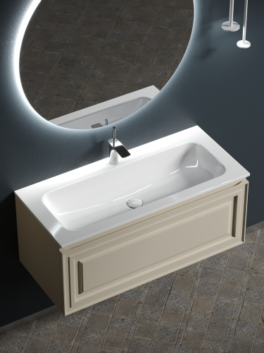 Тумба под раковину Sancos Very VR100CE 100х45х41 подвесная цвет бежевый - фото 4